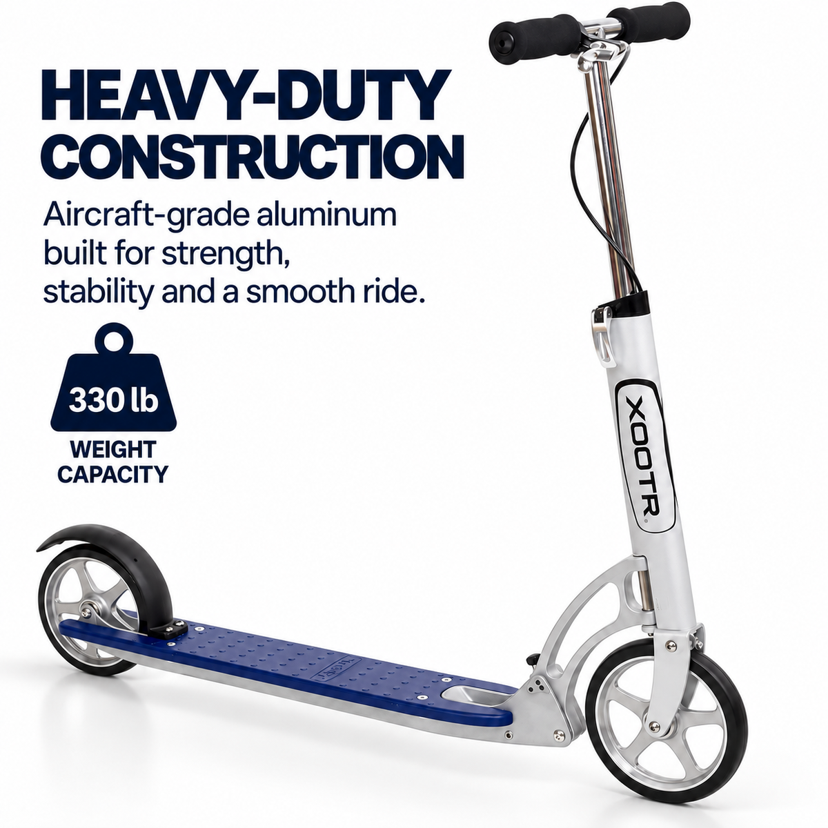 Xootr Dash blue 330 lb weight capacity